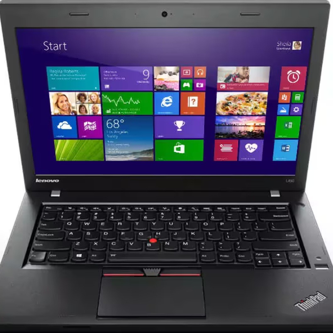 لابتوب لينوفو ThinkPad L450 مستعمل – معالج i5 الجيل الخامس – رام 8GB – هارد 512GB SSD – شاشة 14 بوصة – نظام Windows 10 أصلي – شاحن وكالة